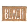 "BEACH" Braided Jute Mat
