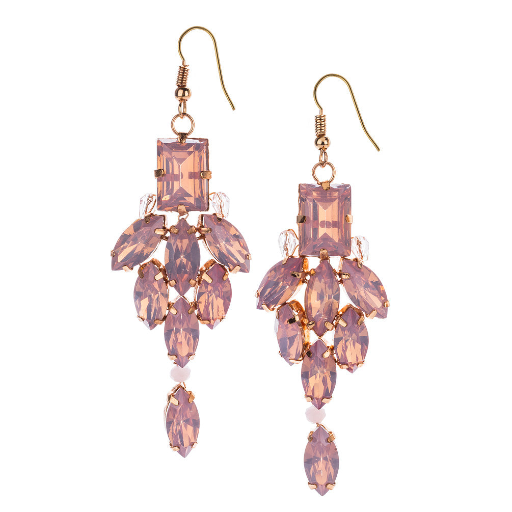 Pink Opal Gem Drop Earrings | Putti Fine Fashions 