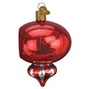 Old World Christmas Red Peppermint Reflection Glass Ornament