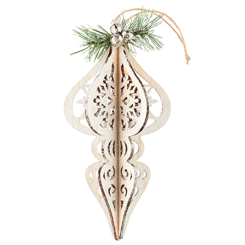Raz Imports Wood Cut Finial Ornament | Putti Christmas Canada 