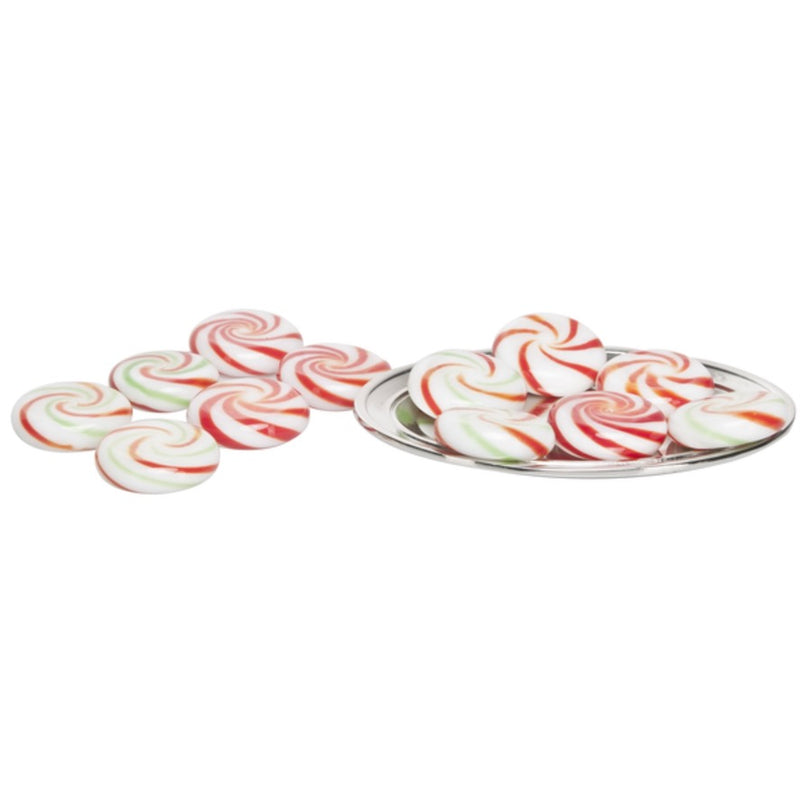 Miniature Peppermint Twist Candy on Tray Ornament