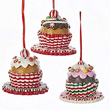 Kurt Adler Peppermint Cupcake