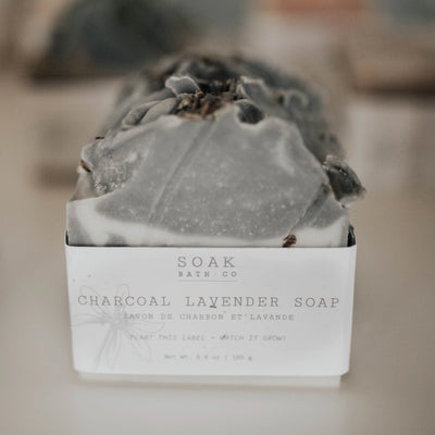 Soak Bath Co. Charcoal Lavender Handmade Soap