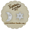 Esoteric London Jewellery - Star and Moon Mirrored Stud Earrings - Silver