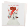 "David Meowie" Ziggy Stardust Bowie Greeting Card