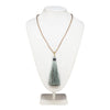 Long Necklace with Tassel- Grey, AC-Abbott Collection, Putti Fine Furnishings