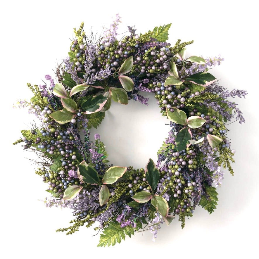 Lavender and Berries Wreath | Putti Fine Furnishings Canada 