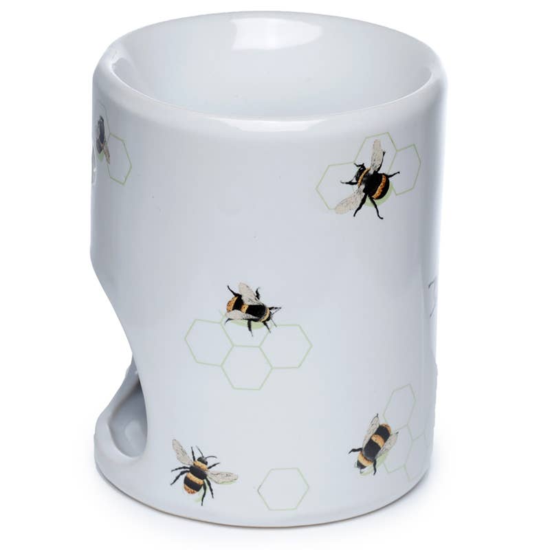 The Nectar Meadows Bee Printed Ceramic Burner | Putti Fine Furnishings 