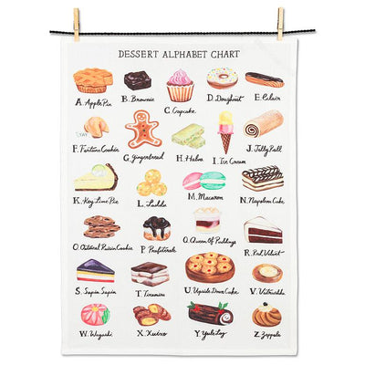 Desserts Alphabet Kitchen Towel | Putti Fine Furnishings