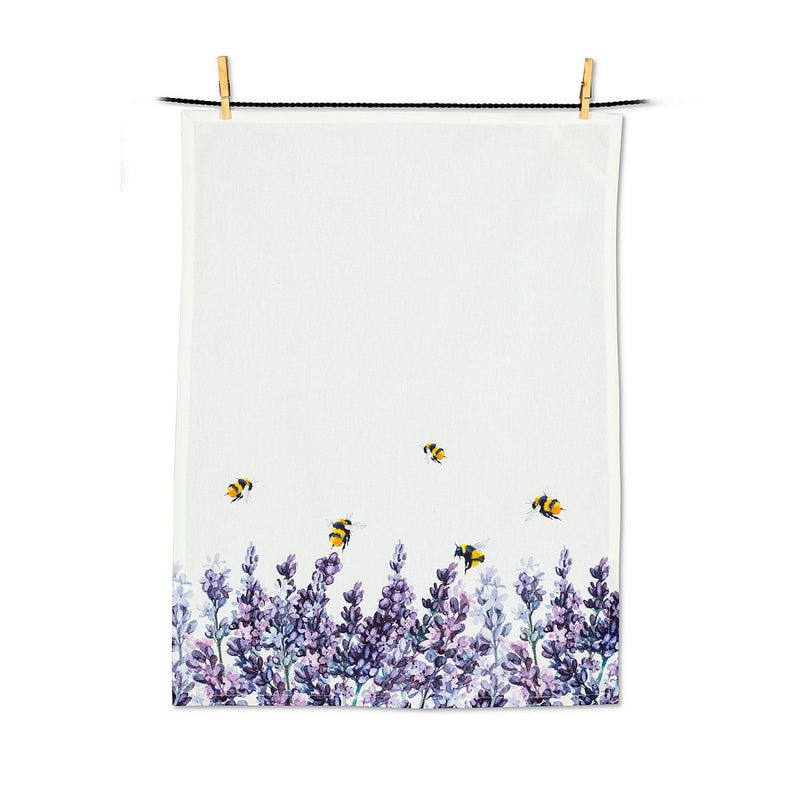 Lavender & Bees Tea Towel | Putti Fine Furnishings 