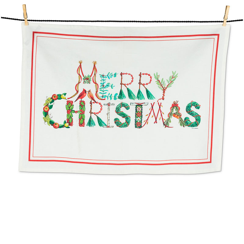 Merry Christmas Tea Towel | Putti Christmas Toronto Canada 