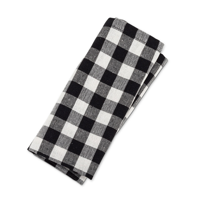 Black and White Buffalo Check Napkin  | Putti Fine Furnishings Canada