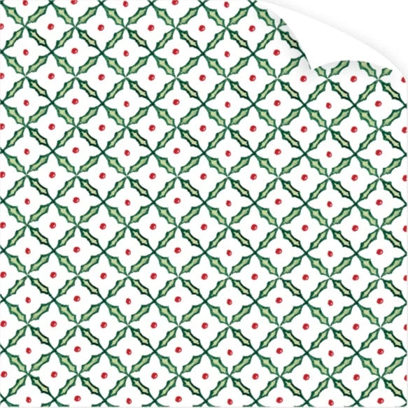 Dogwood Hill Highclere Holly Wrapping Paper Roll  | Putti Christmas 
