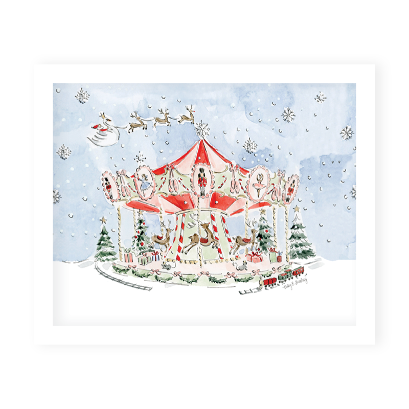 Nutcracker Garden Carousel Boxed Christmas Cards