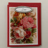 Hand Glittered Roses "Love" Valentine Card