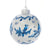 Kurt Adler Delft Blue Jay Glass Ball Ornament