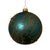 Matte Turquoise with Gold Paisley Large Glass Ball Ornament