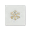 Square Snowflake Wine Coaster - set of 4