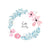 "Hello Lovely" Floral Wreath Greeting Card