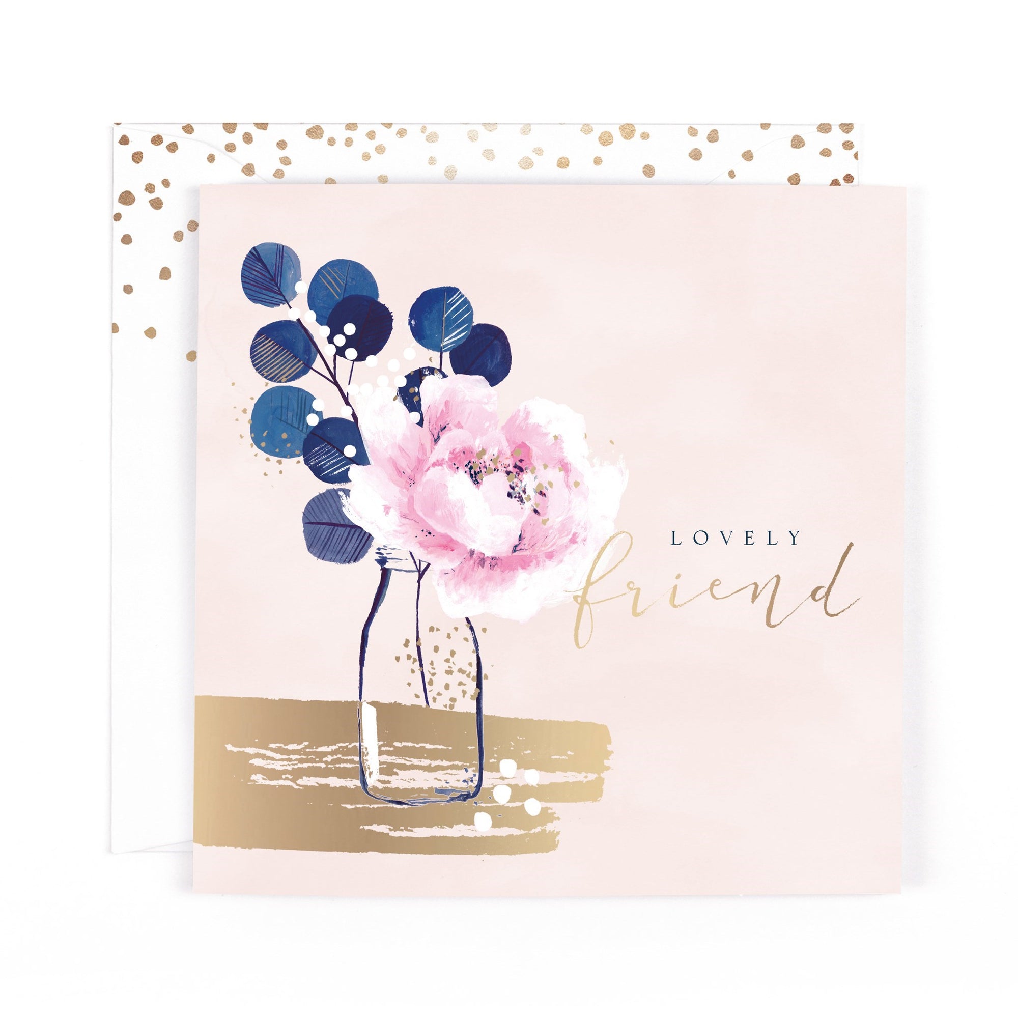 "Lovely Friend" Flower Vase Greeting Card