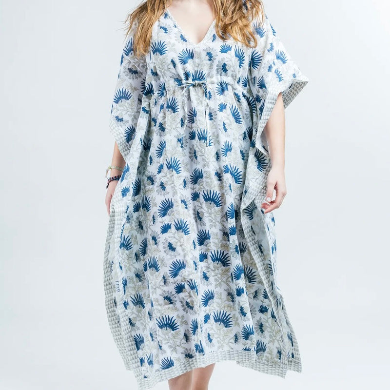 Nest Factory Victorian Floral Kaftan 2ply - Blue