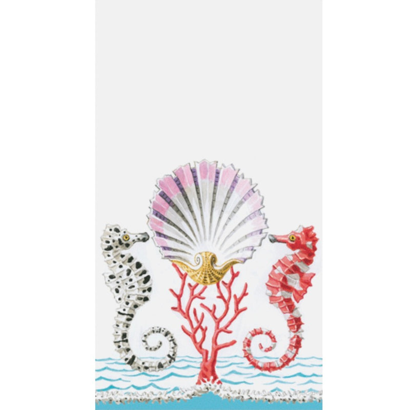 Seahorses and Shell Paper Napkin - Guest