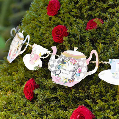 Truly Alice Teapot Bunting -  Party Supplies - Talking Tables - Putti Fine Furnishings Toronto Canada - 4
