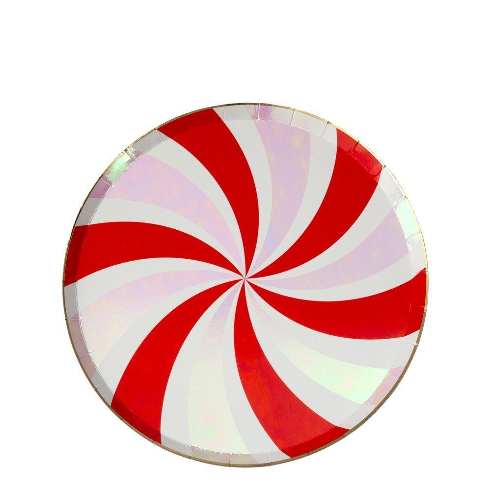 Meri Meri Peppermint Swirl Paper Plate - Small | Putti Fine Furnishings 