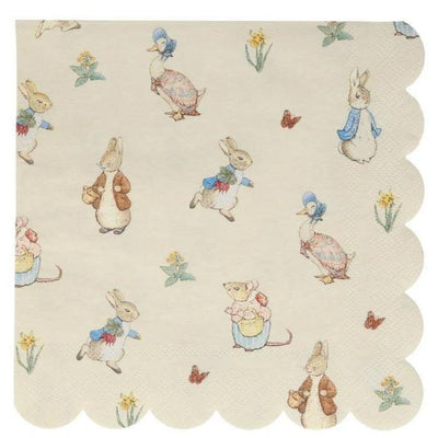 Meri Meri Peter Rabbit & Friends Paper Napkins - Large | Putti Party Supplies
