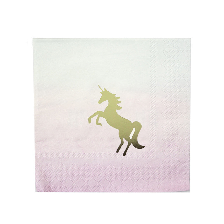  "We Heart Unicorns" Napkins - Small -  Party Decorations - Talking Tables - Putti Fine Furnishings Toronto Canada - 1
