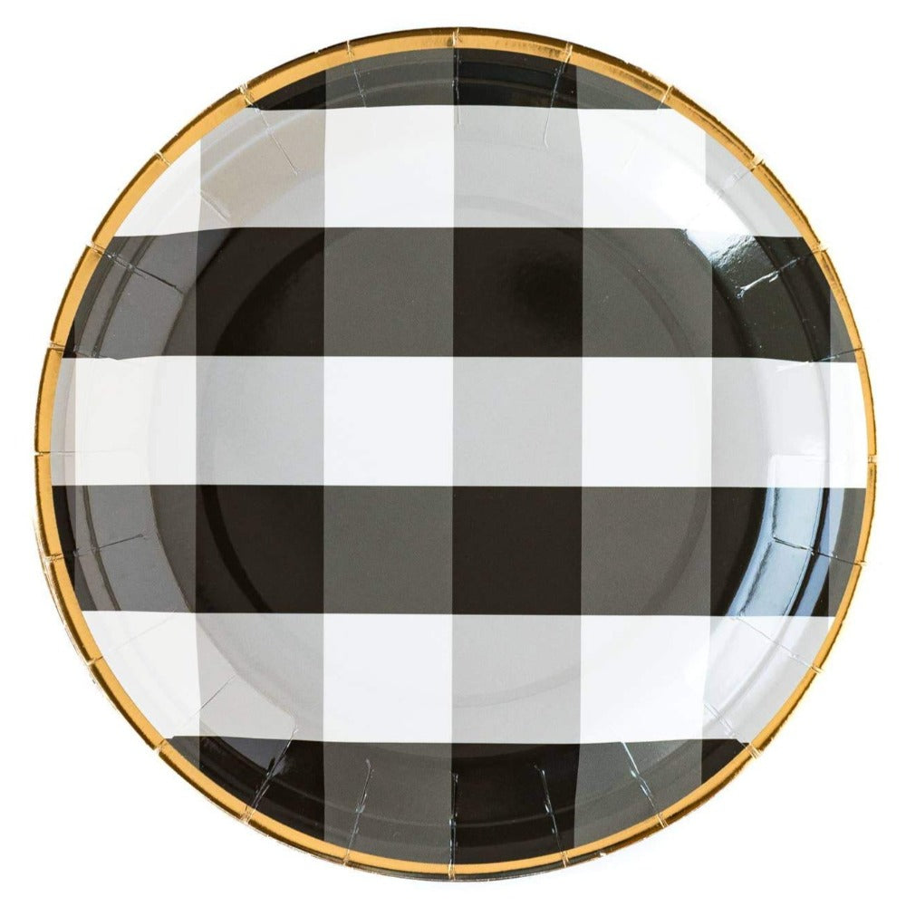 My Mind's Eye Basic Black Gingham Farm Round | Putti Party Supplies 