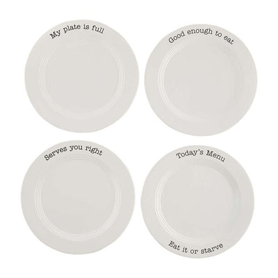Mud Pie "Table for 4" Dinner Plates | Putti Fine Furnishings