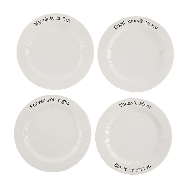Mud Pie "Table for 4" Dinner Plates | Putti Fine Furnishings 