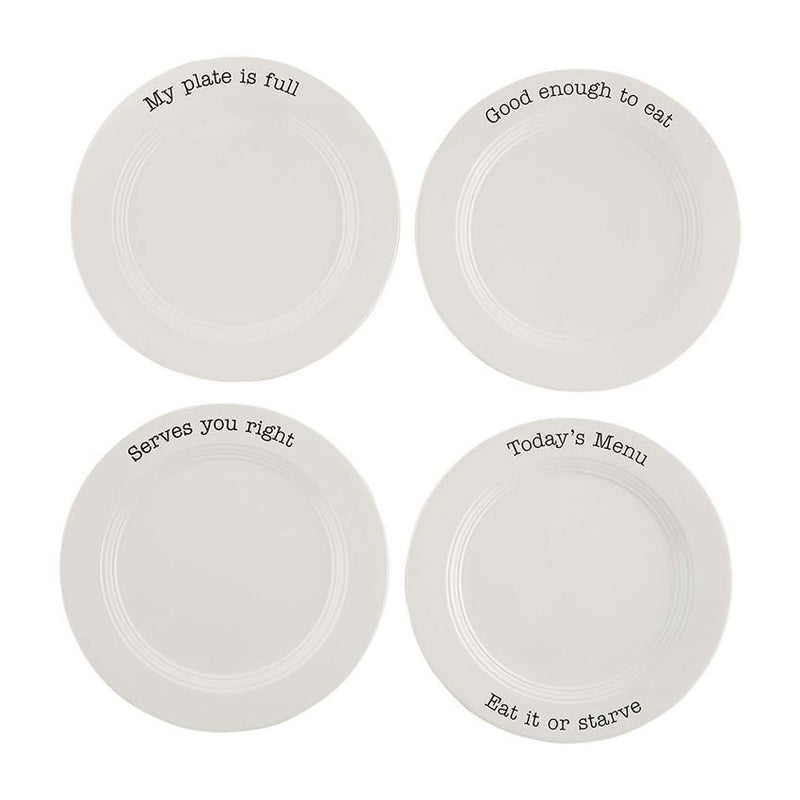 Mud Pie "Table for 4" Dinner Plates | Putti Fine Furnishings 