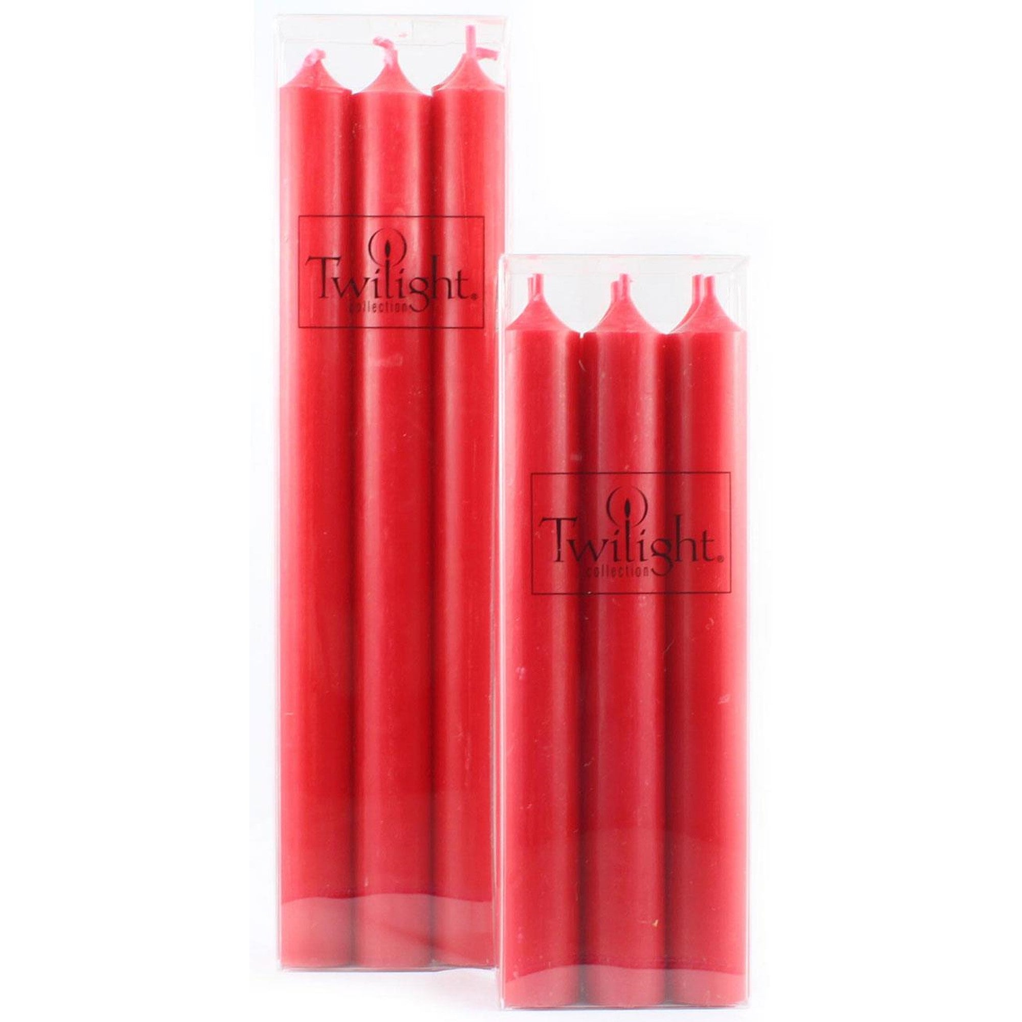 Twilight Taper Candles - Red | Putti Fine Furnishings Canada