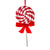 Peppermint Wide Stripe Lollipop Ornaments