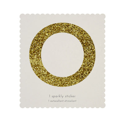 Chunky Gold Glitter O Sticker -  Party Supplies - MM-Meri Meri UK - Putti Fine Furnishings Toronto Canada