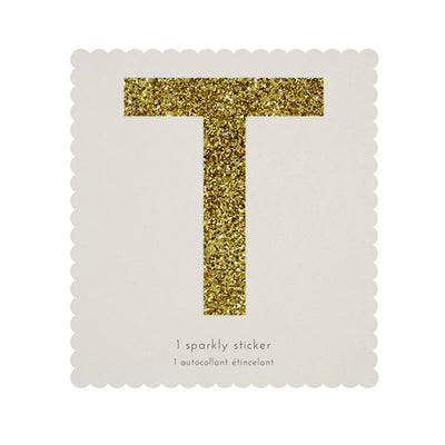 Chunky Gold Glitter T Sticker -  Party Supplies - MM-Meri Meri UK - Putti Fine Furnishings Toronto Canada