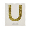 Chunky Gold Glitter U Sticker -  Party Supplies - MM-Meri Meri UK - Putti Fine Furnishings Toronto Canada
