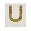 Chunky Gold Glitter U Sticker -  Party Supplies - MM-Meri Meri UK - Putti Fine Furnishings Toronto Canada