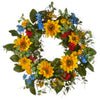 Sunflower Mixed Floral Wreath