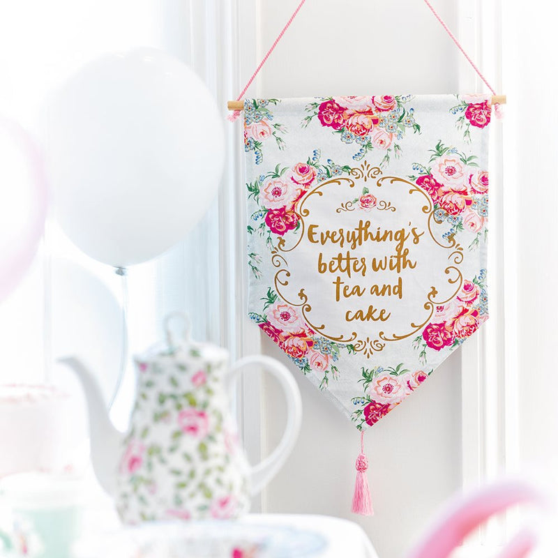 Arriving Soon! Truly Scrumptious Tea Party Banner -  Party Supplies - Talking Tables - Putti Fine Furnishings Toronto Canada - 1
