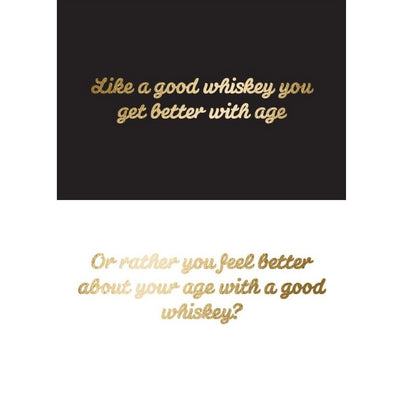 Black and Gold "Whiskey" Greeting Card