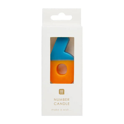 Multicolor Number Candle - Six  | Putti Celebrations Canada