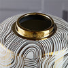 Tozai Golden Concentric Circles Covered Tea Jars