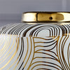 Tozai Golden Concentric Circles Covered Tea Jars