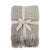 Mud Pie Plaid Fringe Criss Cross Blanket - Grey | Putti Fine Furnishings 
