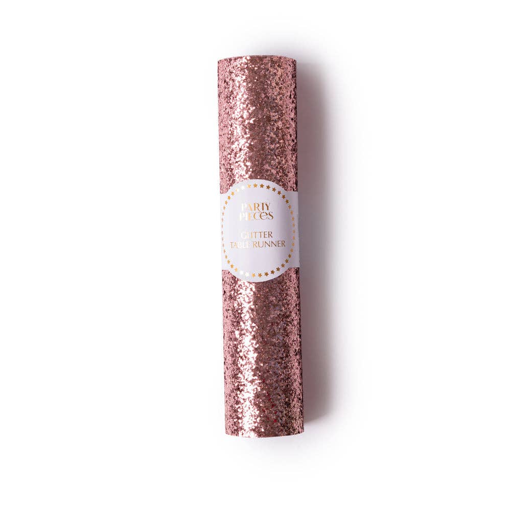 Party Pieces - Metallic Pink Glitter Table Runner | Patti Party Supplies 
