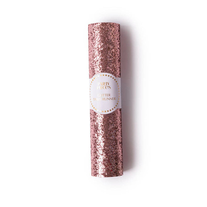 Party Pieces - Metallic Pink Glitter Table Runner | Patti Party Supplies 