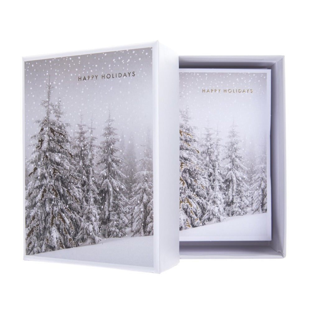 Black and White "Happy Holiday" Petite Boxed Assorted Cards